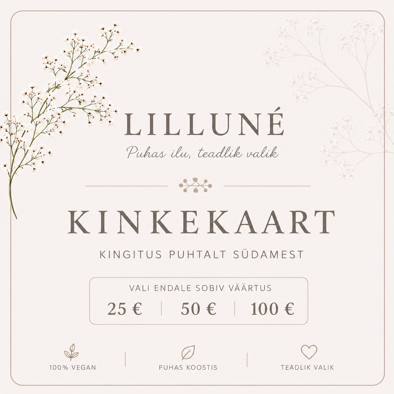 LILLUNÉ Kinkekaart - Pilt 1